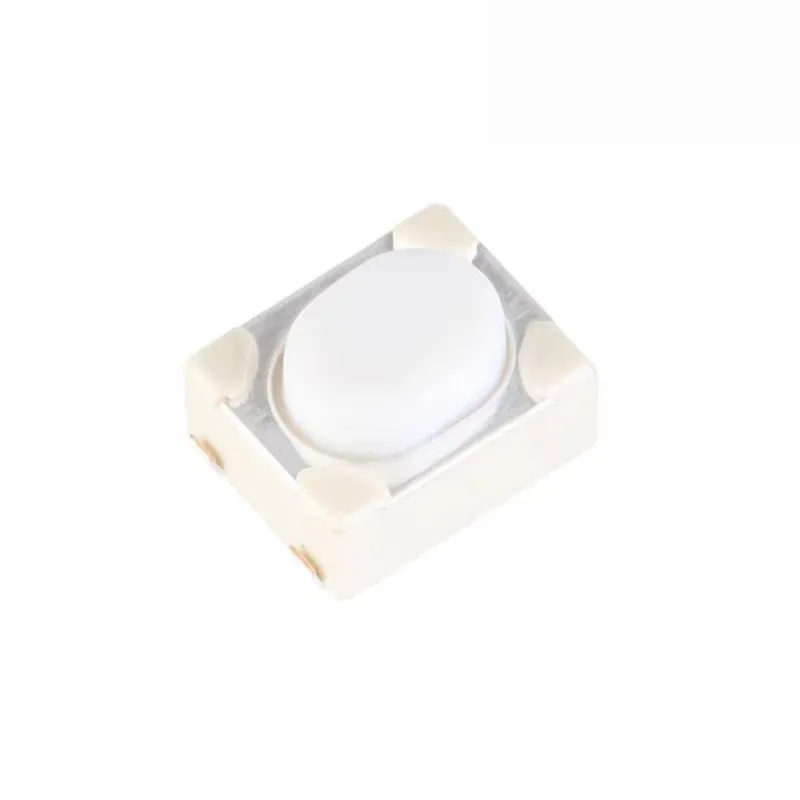 1000pcs 3*4*2.5mm SMT/Foot-covered 4-pin Tactile Switch Car Remote Control Key Electronic Micro-switch White Button