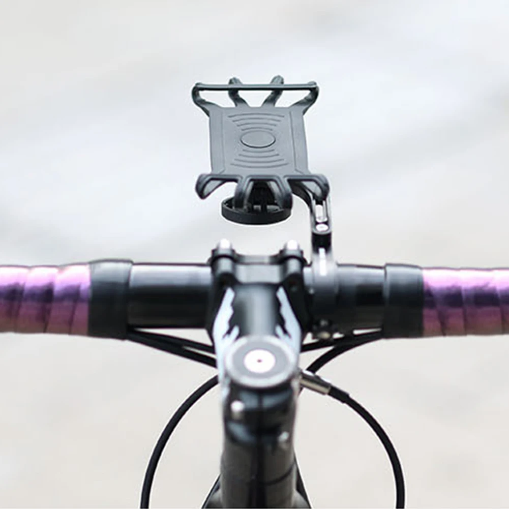 MTB Bike Mobile Phone Holder with Silicone Strap High Elasticity Bike Stopwatch Holder Tear-Resistant for Garmin Stopwatch Inter