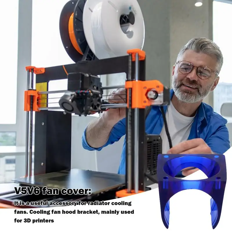 3D-Drucker Lüfter abdeckung v5 v6 3D-Drucker Teile Lüfter kanal Zubehör praktische 3D-Drucker Lüfter abdeckung robust und langlebig für