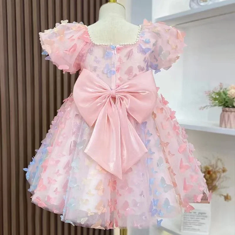1 YARD 3D ปักผีเสื้อผ้าตาข่าย Rainbow Gradient หัตถกรรมผ้า Tulle DIY ชุด STAGE เครื่องแต่งกายเย็บผ้า
