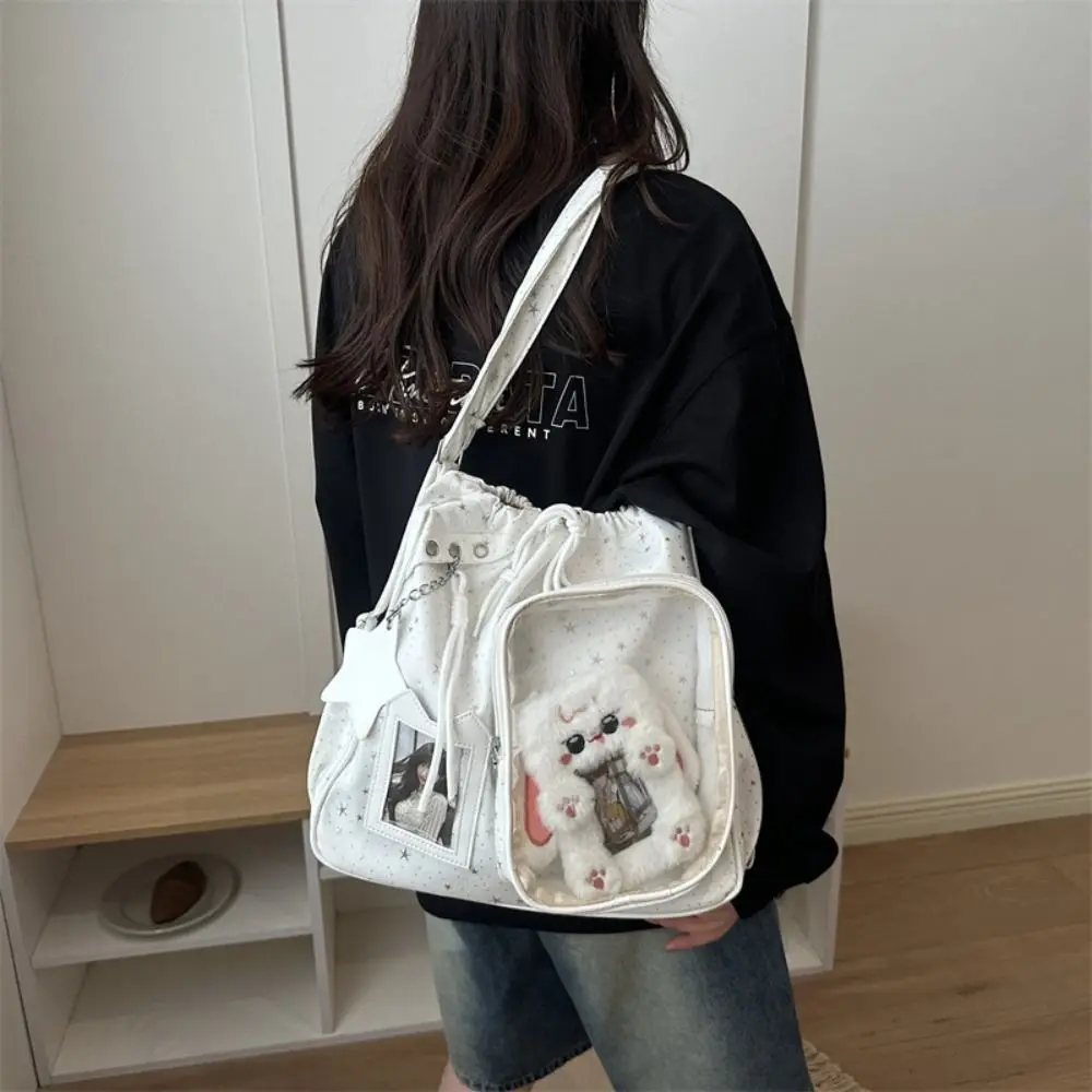 

Portable Shining Star Star Itabag Nylon Y2K Ulzzang Ita Bag Harajuku Badge Display JK Uniform Handbag Women