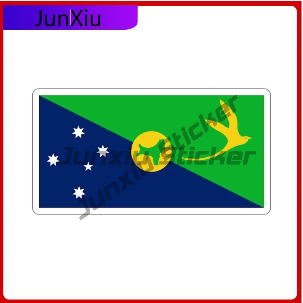 

Christmas Island Flag Sticker Island Holiday Travel Souvenir Decal Waterproof Scratch-proof Exterior Car Bumper Motocross Bumper