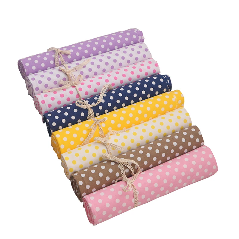 Polka Dot Fabric Cotton Twill 8MM Dots for Sewing Clothes Dress DIY Handmade Per Half Meter