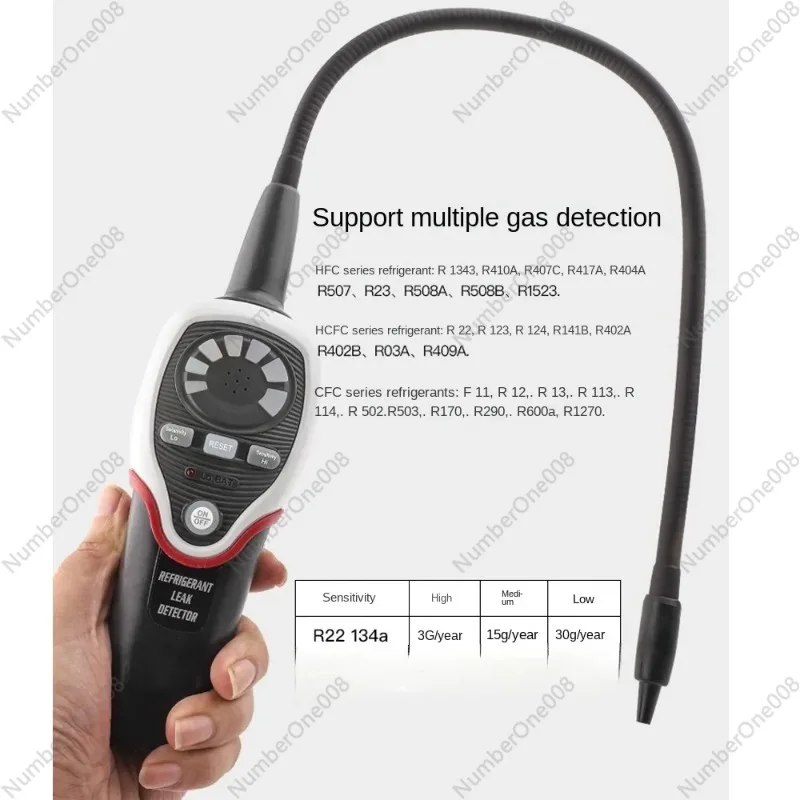 Refrigerant Halogen Leak Detector Tester Meter RLD-382P Air Conditioner Refrigeration System Halogen Gas Freon Leak Detector