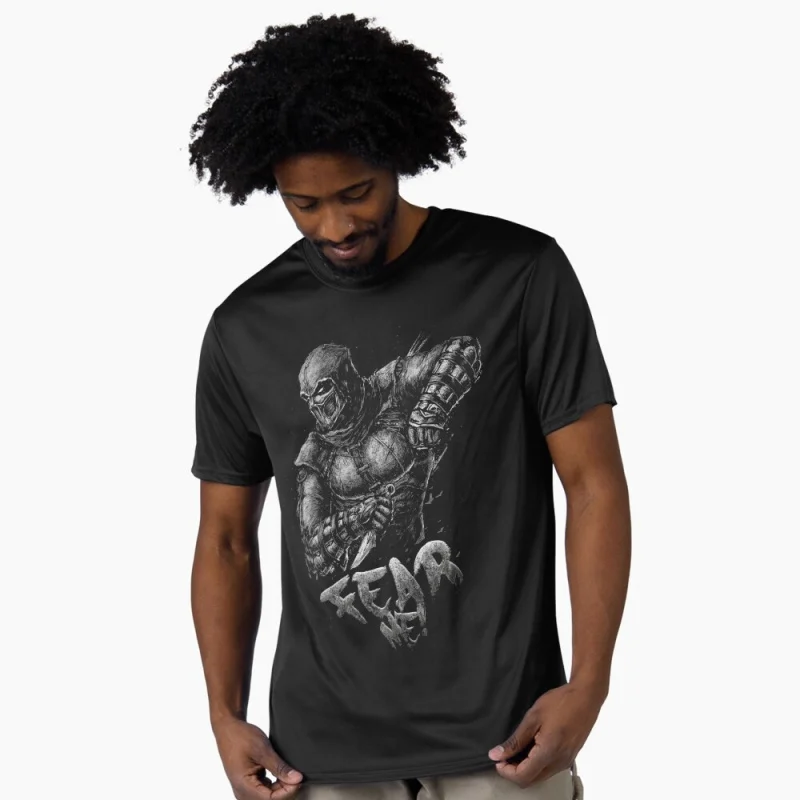 

Vintage 90's Mortal Kombat Noob Saibot Fear Me Gift tee for gamer 100% cotton Short Sleeve Graphic T-Shirt All size tops S-6XL