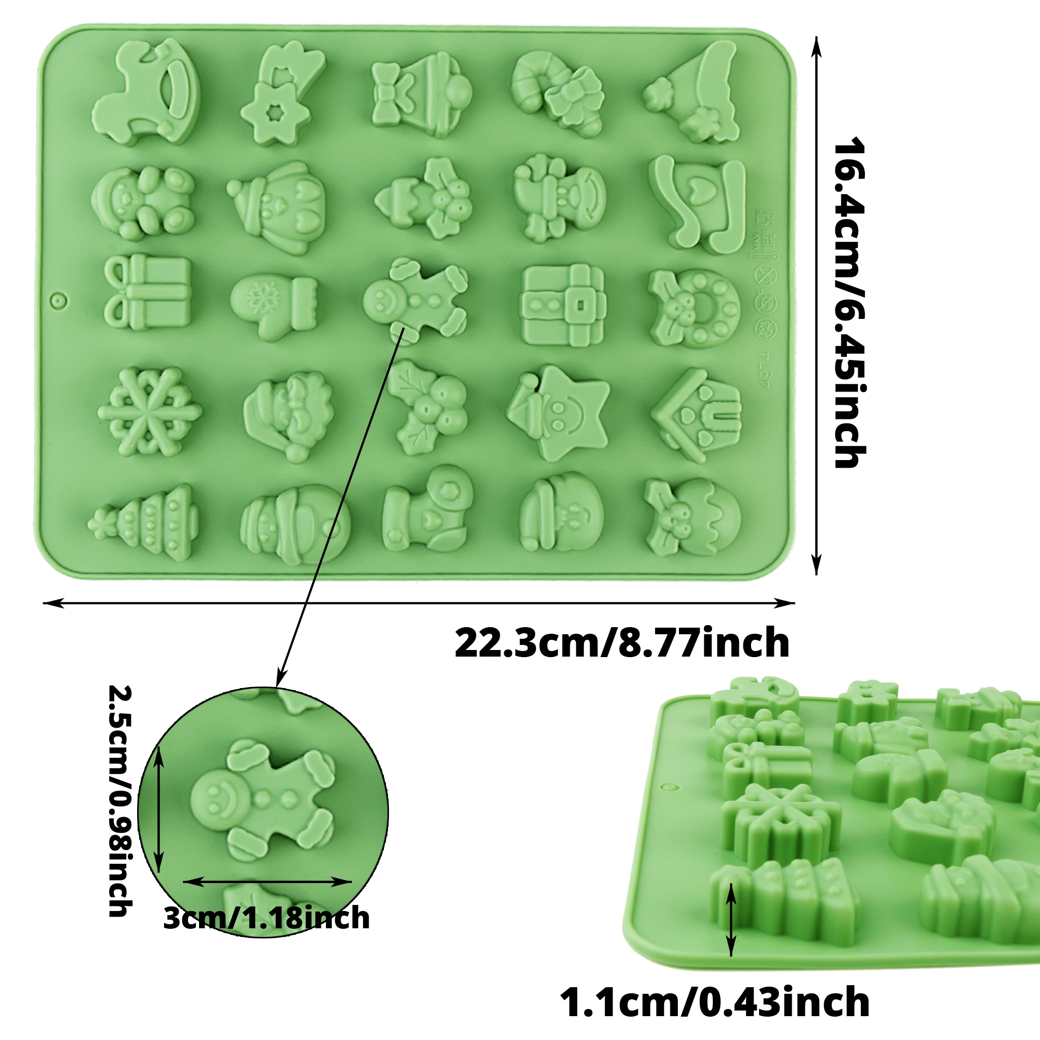 Christmas-themed silicone choc - Soap Making Jelly recension och pris