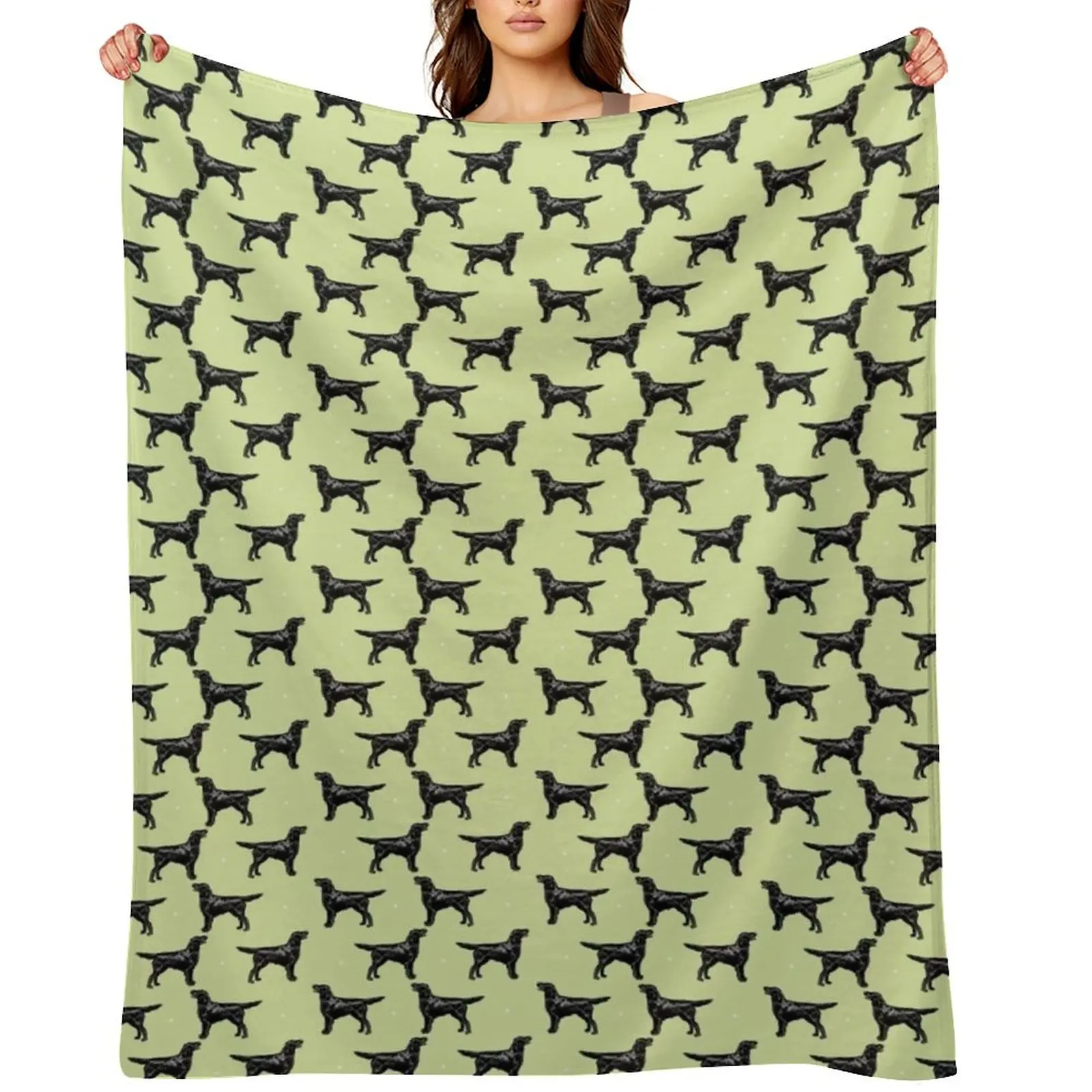 Flat Coated Retriever Throw Blanket Soft Blankets Sofas Of Decoration Luxury Brand Designers Blankets