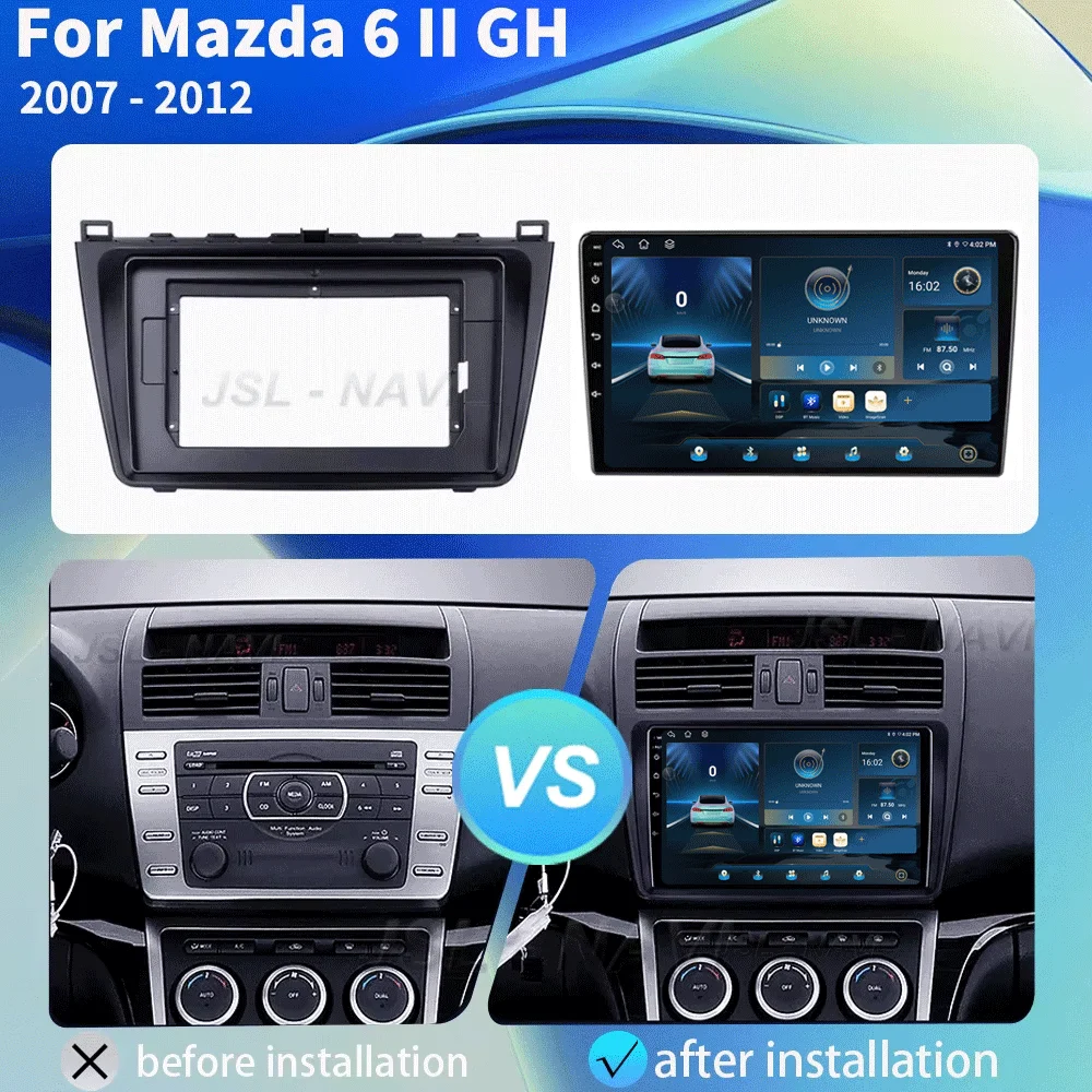 Android 16 Car Radio For Mazda 6 II GH 2007-2012 Wireless Carplay Auto Multimedia Player Navigation Stereo 2Din Autoradio