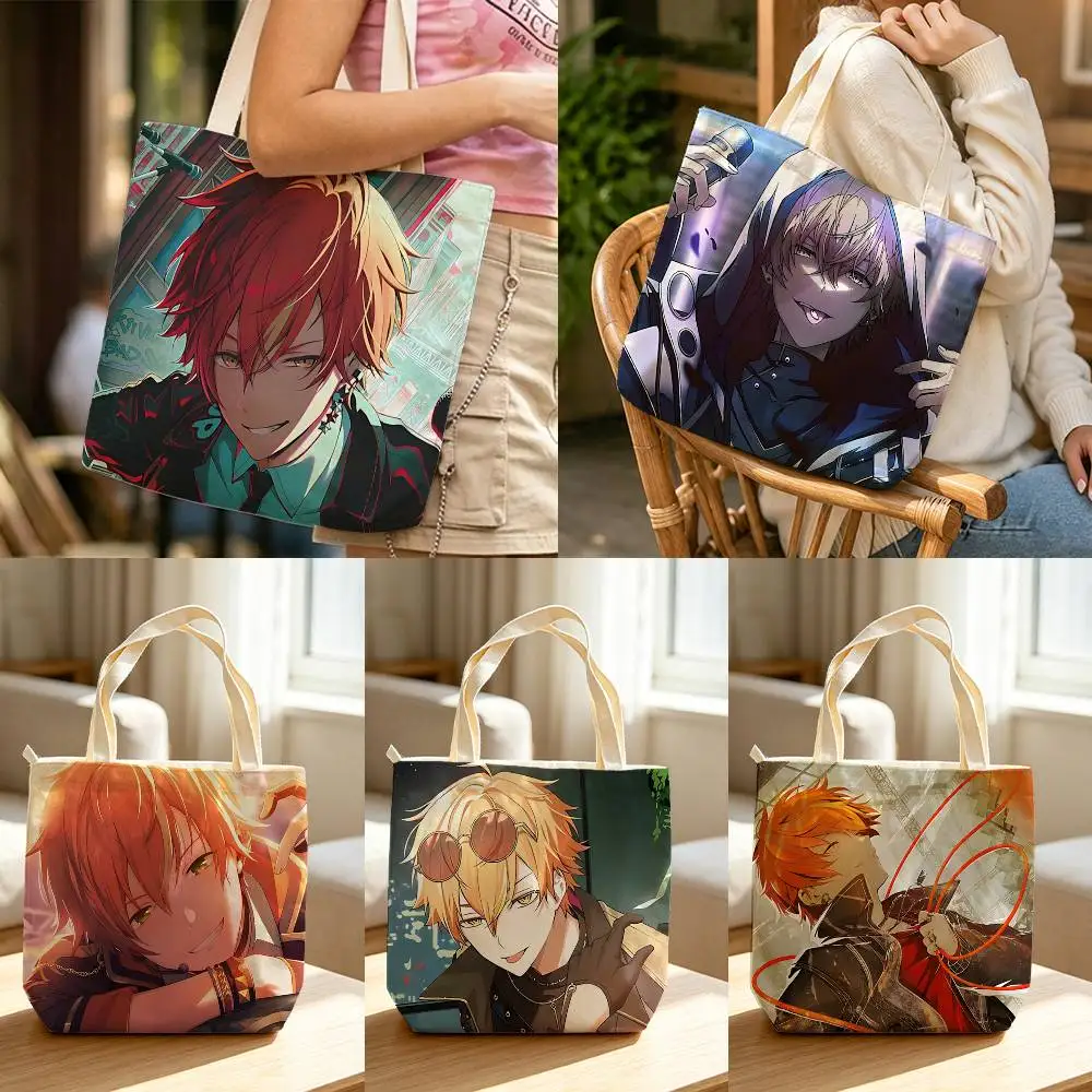 PJSK A-Akito Shinonome After the Fire Canvas bags Large Capacity suitable for School shopping, gifts, and Daily Commute