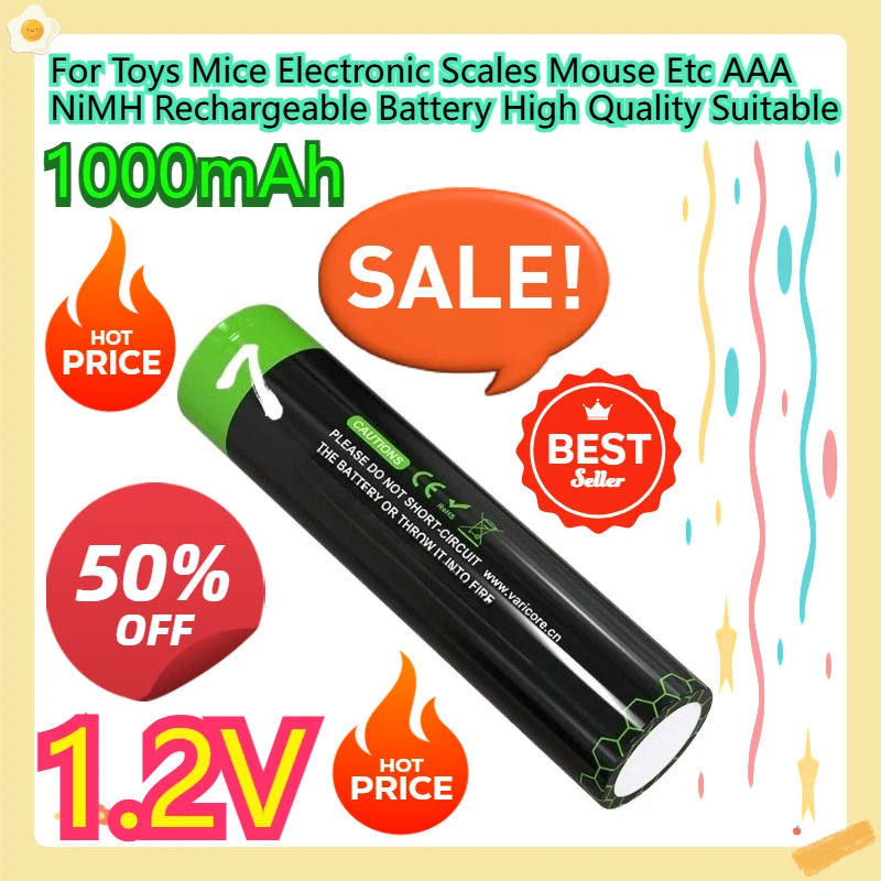 

For Toys Mice Electronic Scales Mouse Etc AAA NiMH Rechargeable Battery High Quality Suitable 1000mAh 1.2V