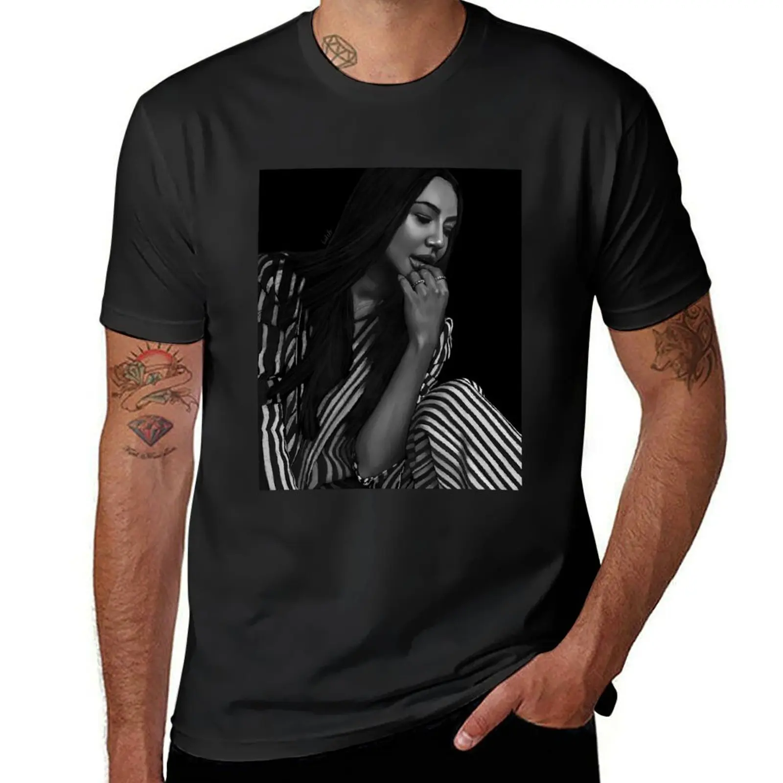 

Naya Rivera T-Shirt anime shirt Funny t-shirts man clothes black t shirts for men