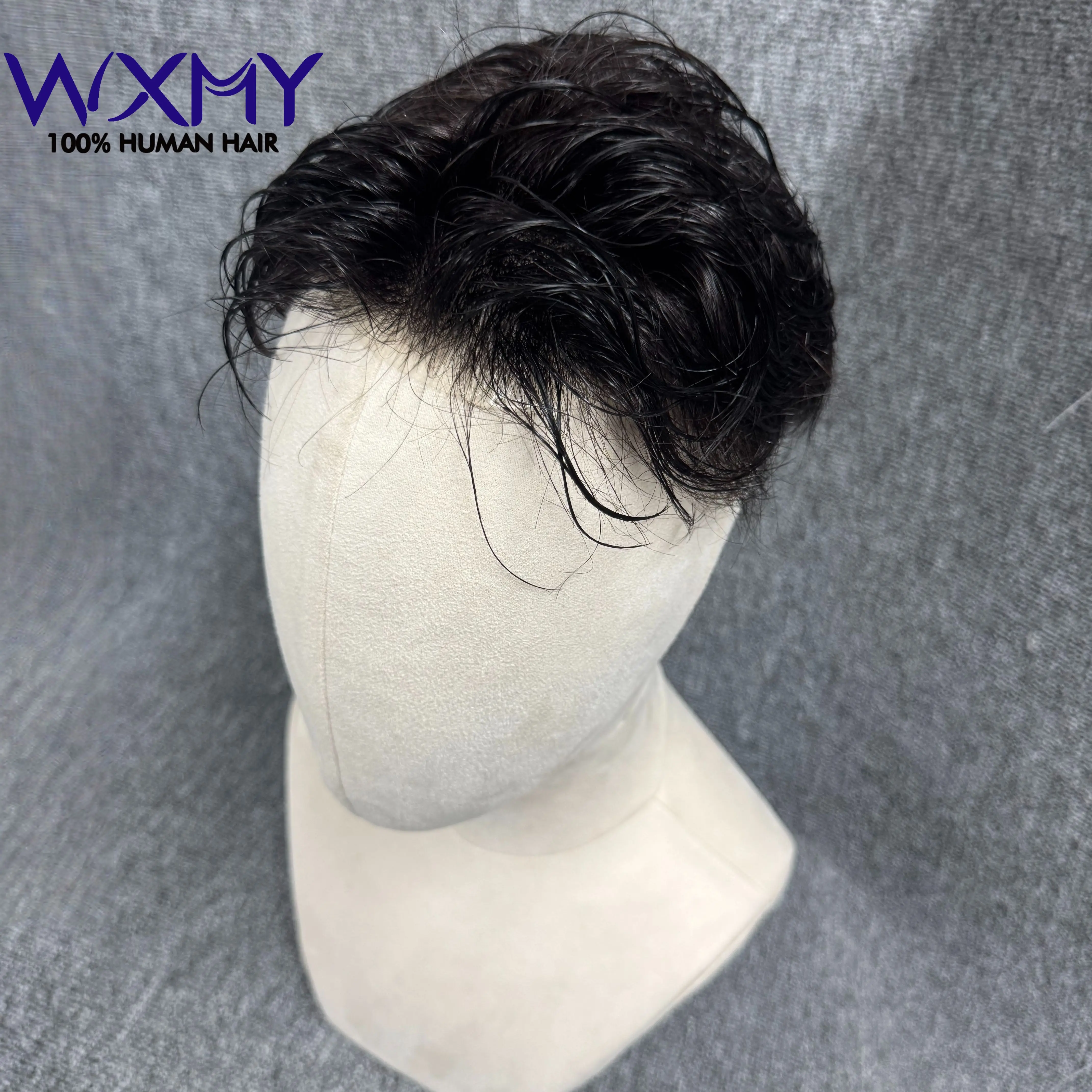Clearance Men Wig Toupee Pre-cut Australia Base Male Hair Prosthesis Men's Wig Replacement System Human Hair Wigs Toupee for Men