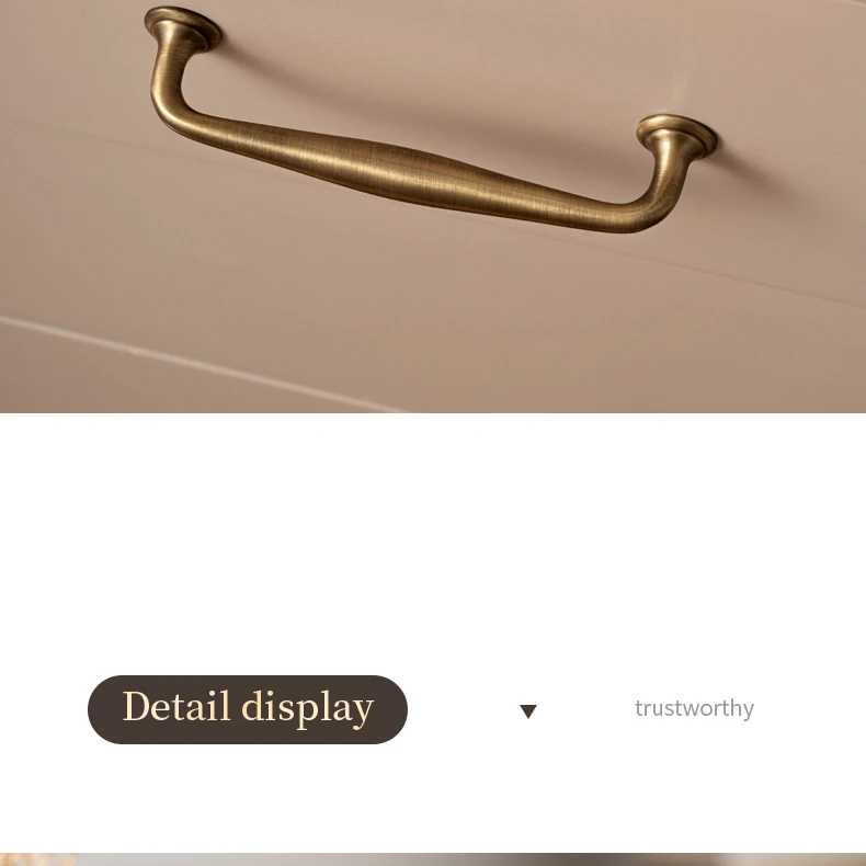 Antique brass cabinet handle and knob 13