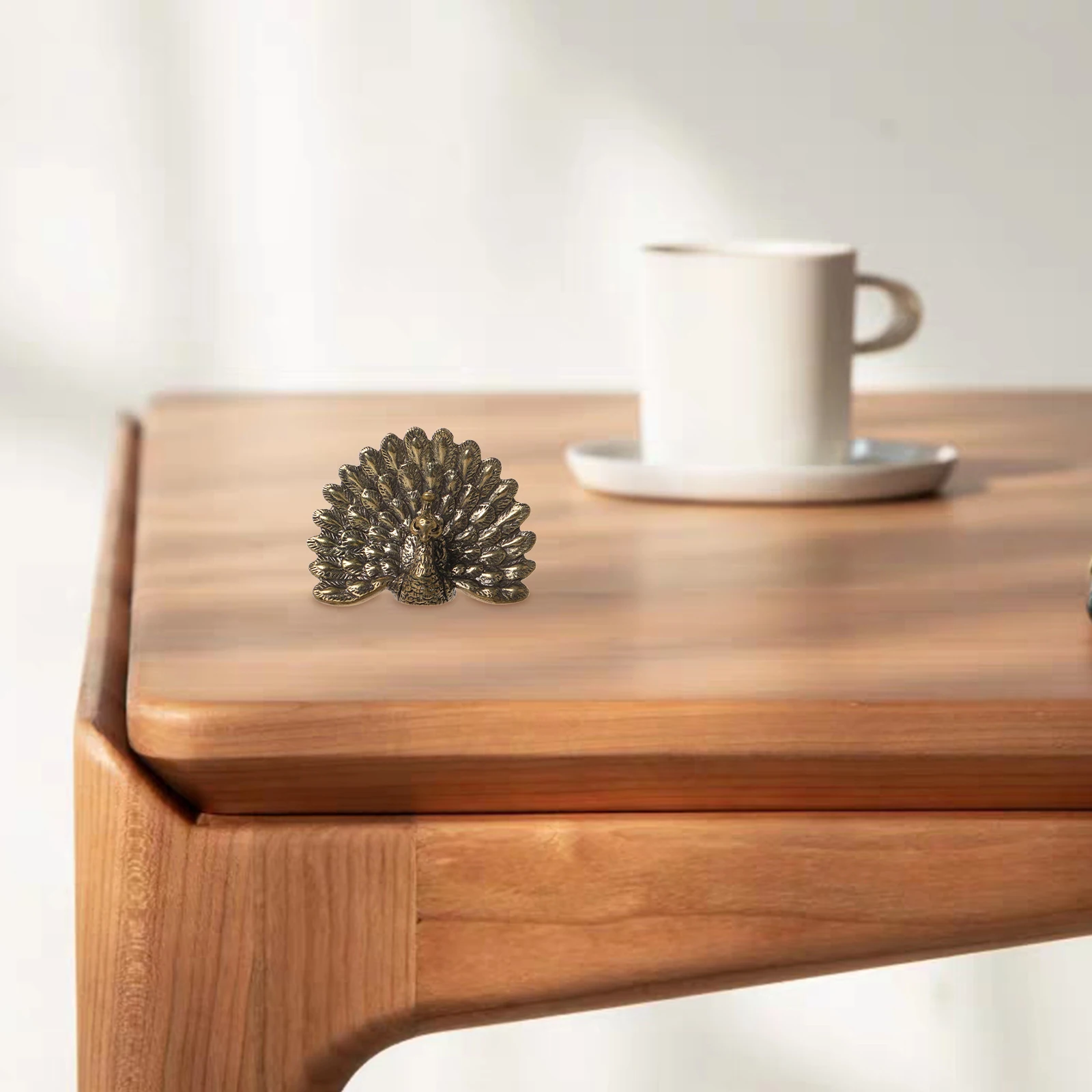 

Peacock Brass Vintage Style Decor For Office Desk Home Table Chinese Ornament Living Room Decor Aesthetic