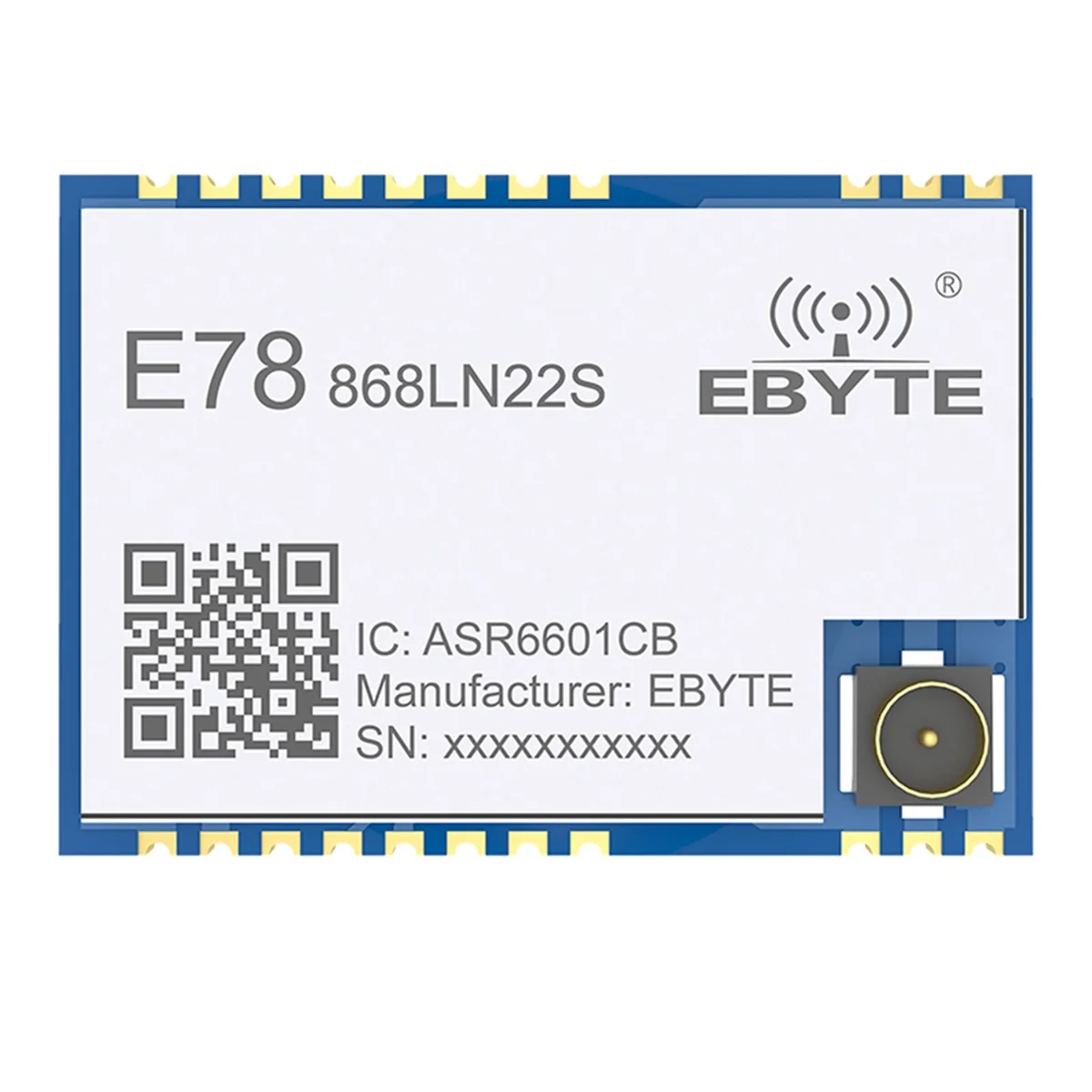 

ДЕТЬ! LoRaWAN SoC E78-868LN22S 868 МГц Модуль LoRa ASR6505/6601TXCO 22 дБм Беспроводной трансивер SMD Разъем для штамповки