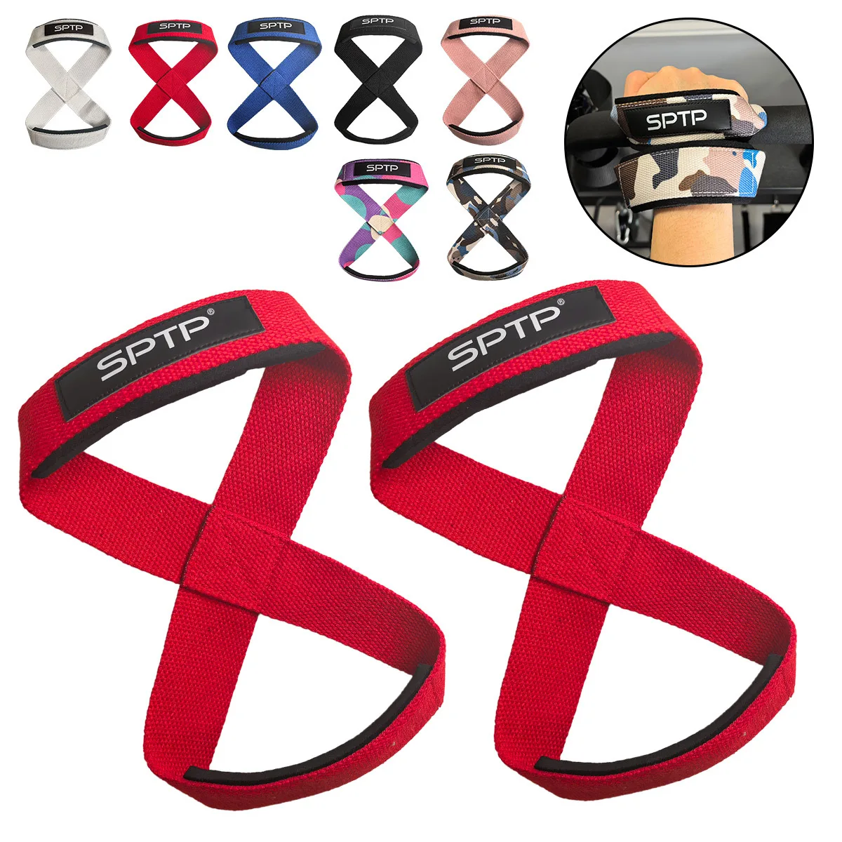 Figure 8 Lifting Straps, Weight Lifting Wrist Straps for Deadlift, Powerlifting, Strongman, & Cross Training Strong Wrist Straps