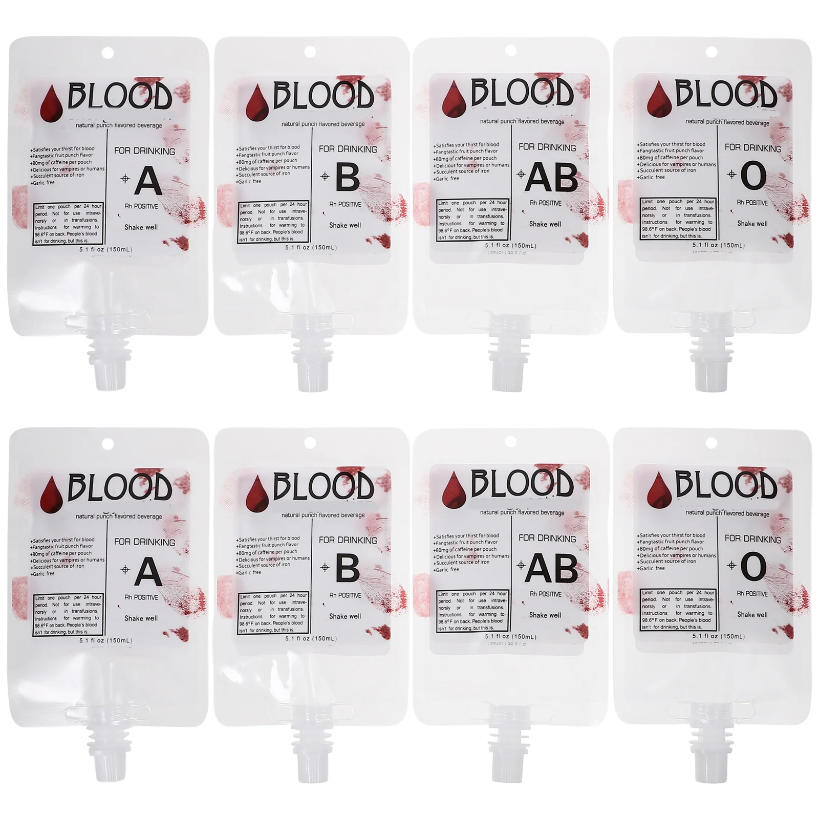 10 pçs saco de plástico premium durável leve 150ml sem gancho funil festa de halloween festival prop armazenamento de sangue