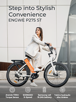 ENGWE P275 ST Adult Electric Bicycle 250W 36V 19.2Ah 100Km Max Range Ebike 32Km/H  Ipx6 Oil Brake All-Terrain Tire Electric Bike