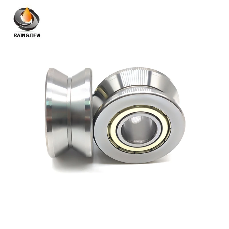 2PCS Traces Walking Guide Rail Bearings LV202-41ZZ Bearing 15x41x20 mm V Groove Guide Roller Bearings LV202-41 LV202-41Z ZZ