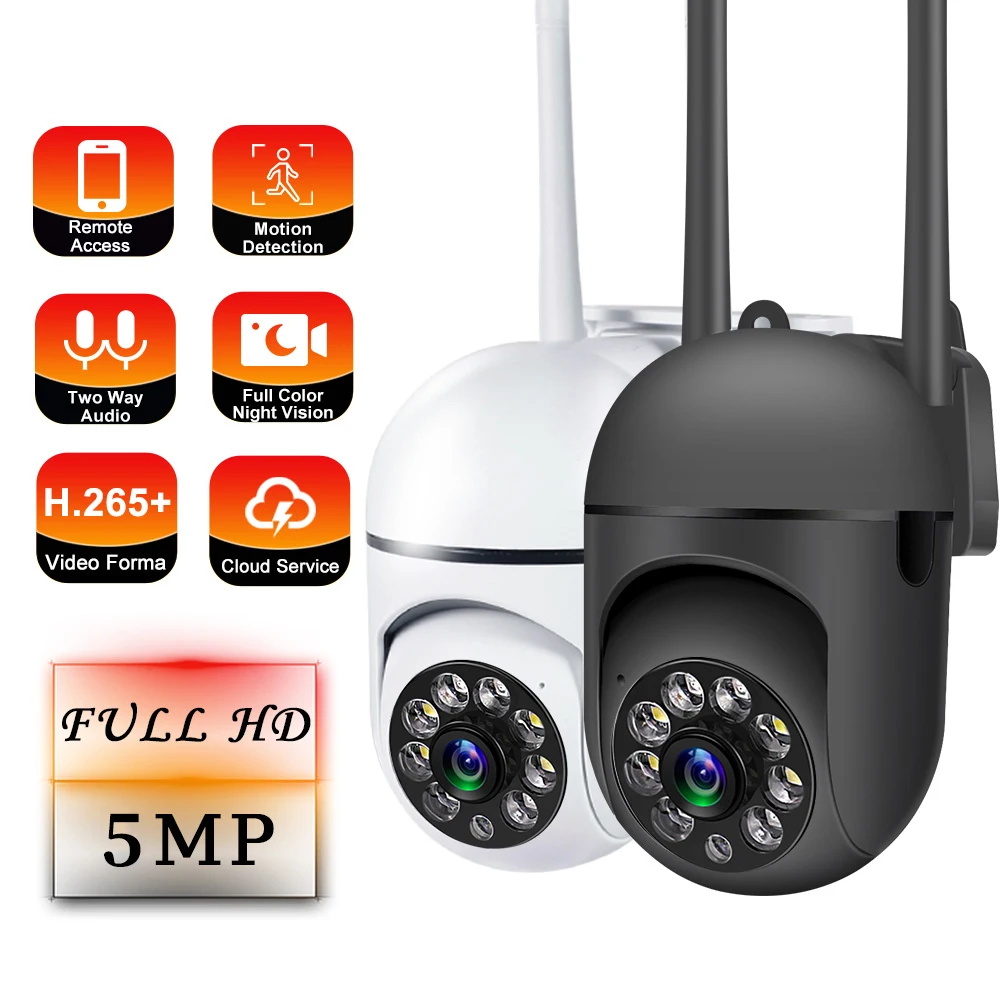 5G Wifi Camera 3mp Bewakingsbeveiliging Camera Externe Draadloze Monitor Smart Track Nachtzicht Buiten Waterdicht