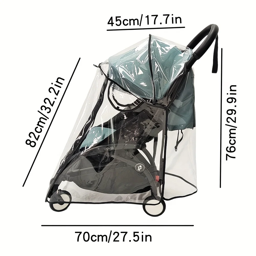 Stroller Rain Cover with Dual Ventilation Holes and Double Zippers. A Must-have Accessory for Children’s Outdoor Activities.