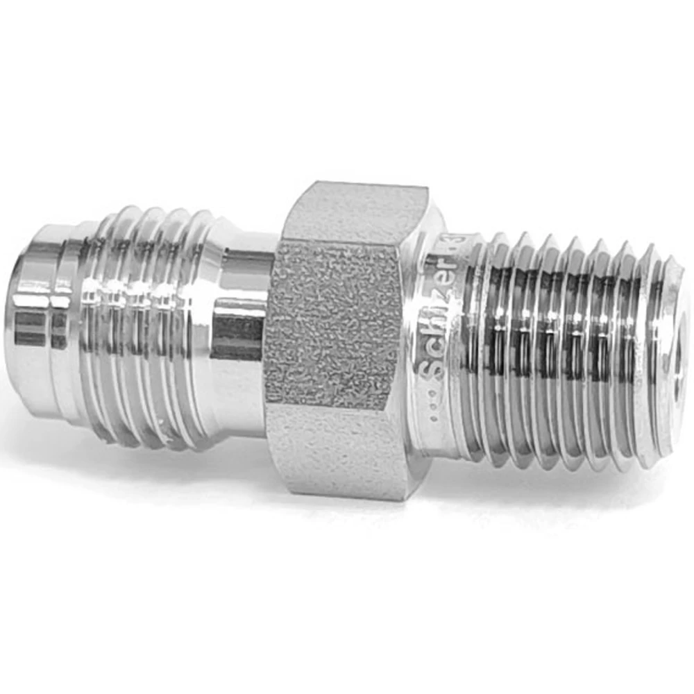 

1/8" 1/4" 3/8" 1/2" NPT Male To 1/8" 1/4" 1/2" VCR Male SUS 316L Stainless Steel Pipe Fitting Connector Cuopler Nipple 3000 PSI