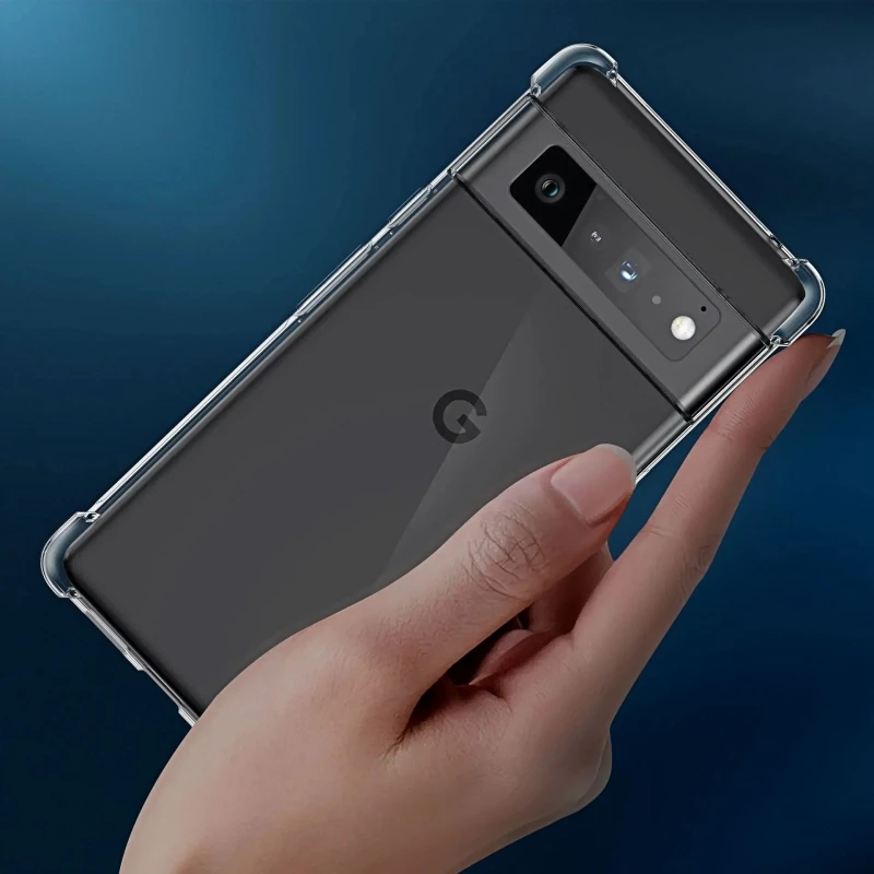 1.5MM Thick Air-Bag Clear Phone Case For Google Pixel 8A 8 Pro 6A 7A 6 7 Pro 5G Shockproof Cover Fundas image 3