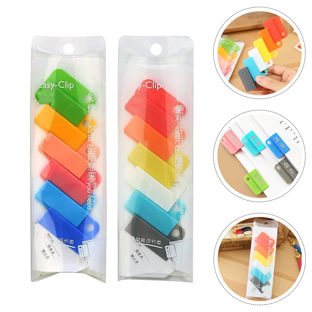 

12Pcs Multi-Function Plastic Clips Household File Clamps Document Sorting Office School Paper Organizer
