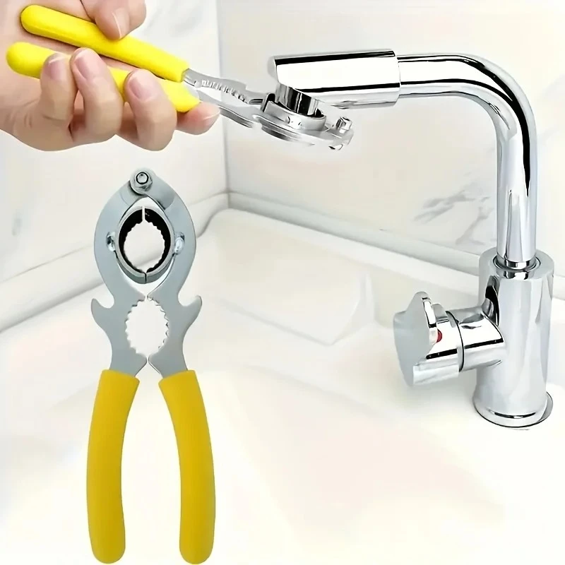 

3 In 1 Tool Faucet Bubbler Wrench,Bottle Opener and Pliers,Kitchen Sink Faucet Aerator & Filter Removal Wrench Repair Spanner