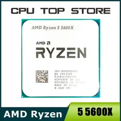 Top AMD Ryzen 5 5600X R5 5600X 3.7GHz Six-Core Twelve-Thread CPU Processor 7NM 65W L3=32M Socket AM4