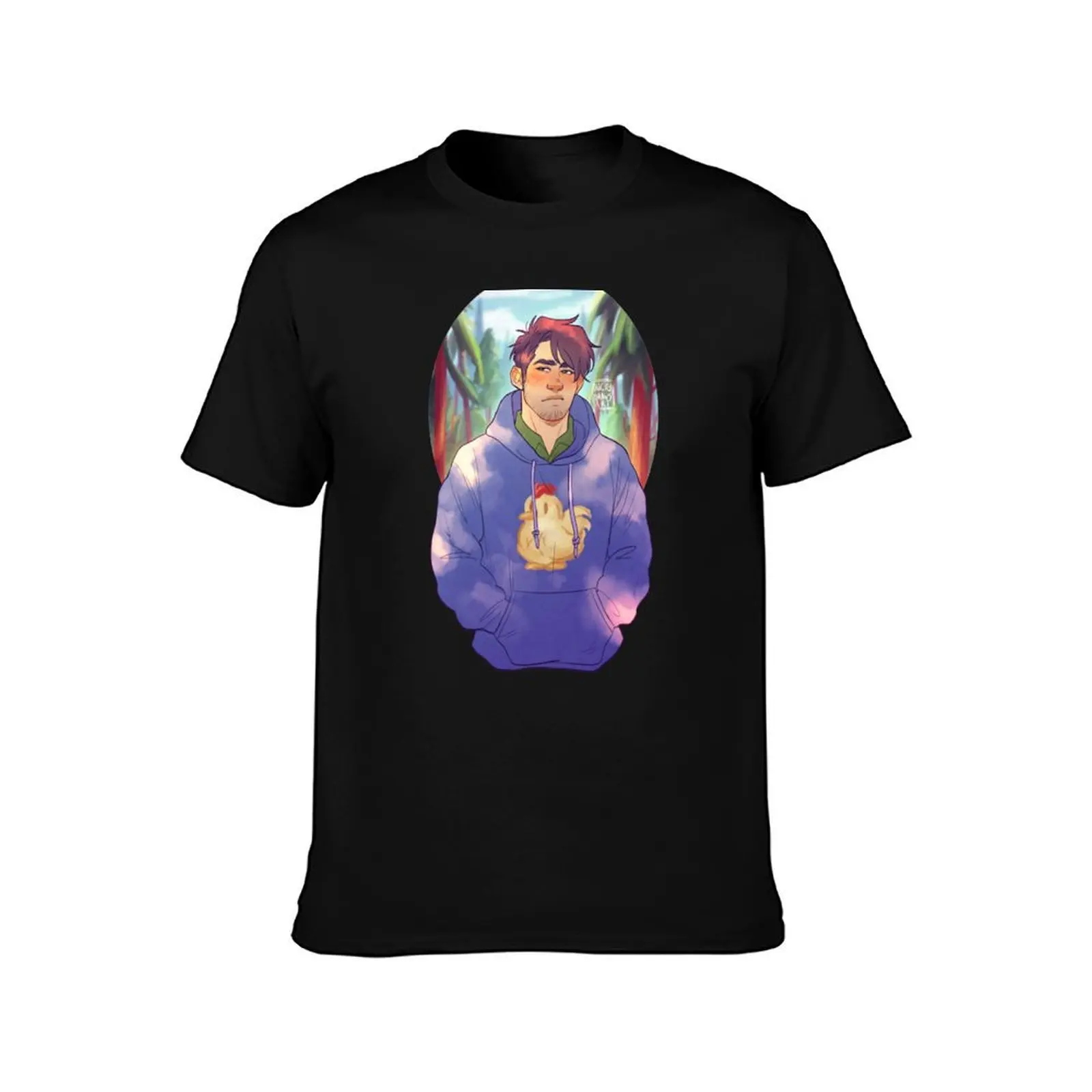 Shane Stardew Valley T-Shirt, Summer Casual Cotton Tee, Oversized Streetwear Tops, Vintage Graphic Print, Loose Fit Short Sleeve