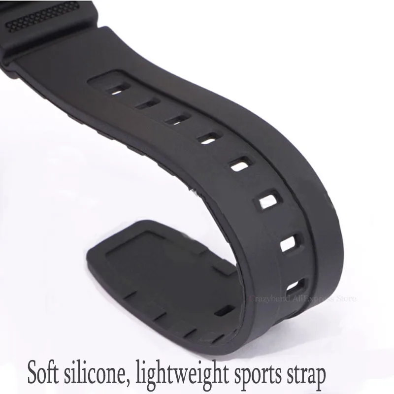 18mm Silicone Black Replacement for Casio F-91W F105 F108 A158W A168 AE1200 AE1300 W800H  Men Women Sport Soft Watch Band Strap
