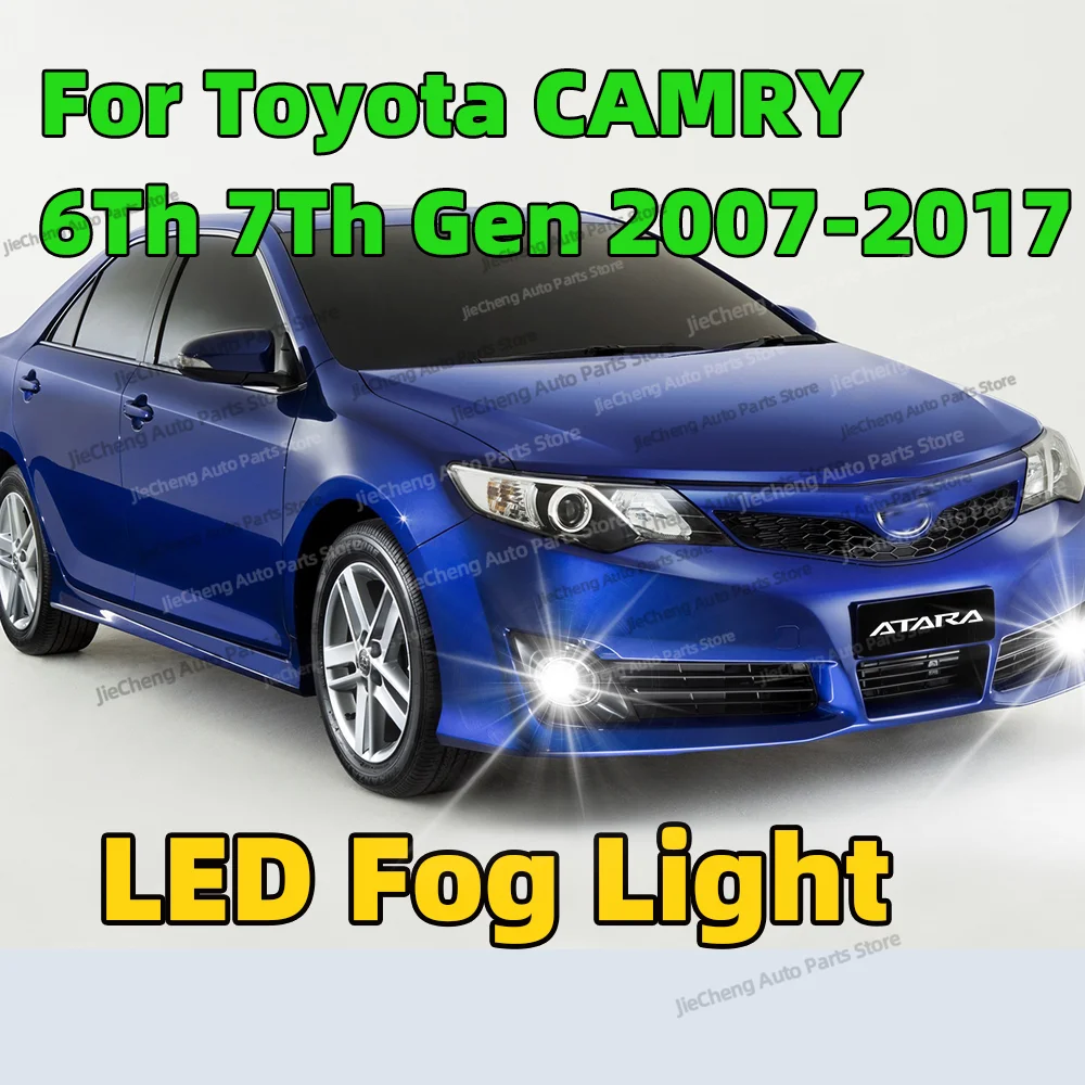 

2x LED Lamp Auto Front Fog Light Accessories 6000K For Toyota CAMRY 6Th 7Th Gen 2007-2017 2010 2011 2012 2013 2014 2015 2016