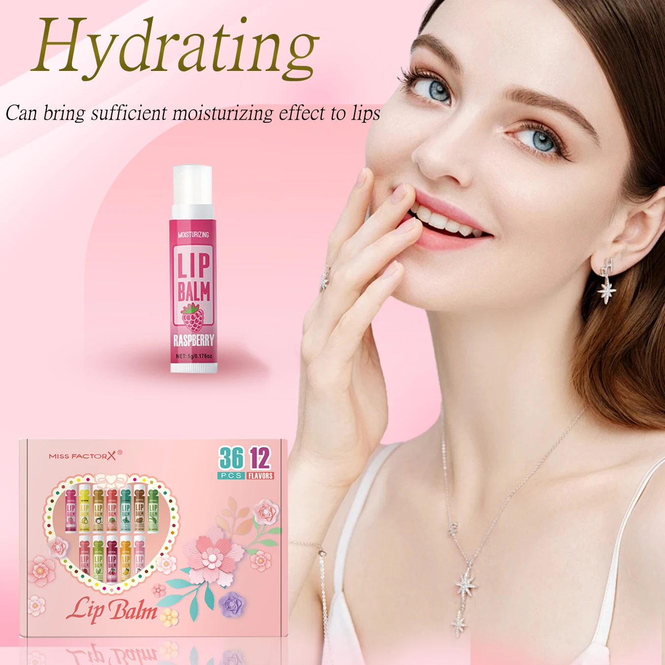 36PCS Moisturizing Lip Balm set 5g deep moisturizing and brightening lips Party gift for friends