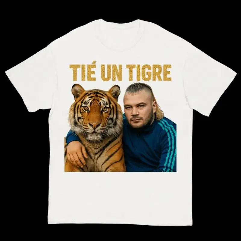 Rapper Jul 'Tu Es Un Tigre' Graphics T Shirts Hip Pop T Shirts 2026 Summer New Fashion Hip Hop Streetwear Y2k T Shirt Unisex