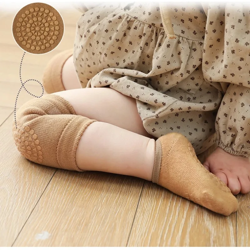 

2PCS Baby Knee Pads Floor Socks Set Crawling Knee Pads Anti Slip Stretchable Cushioning Sleeves For Walking Boys Girls Infant