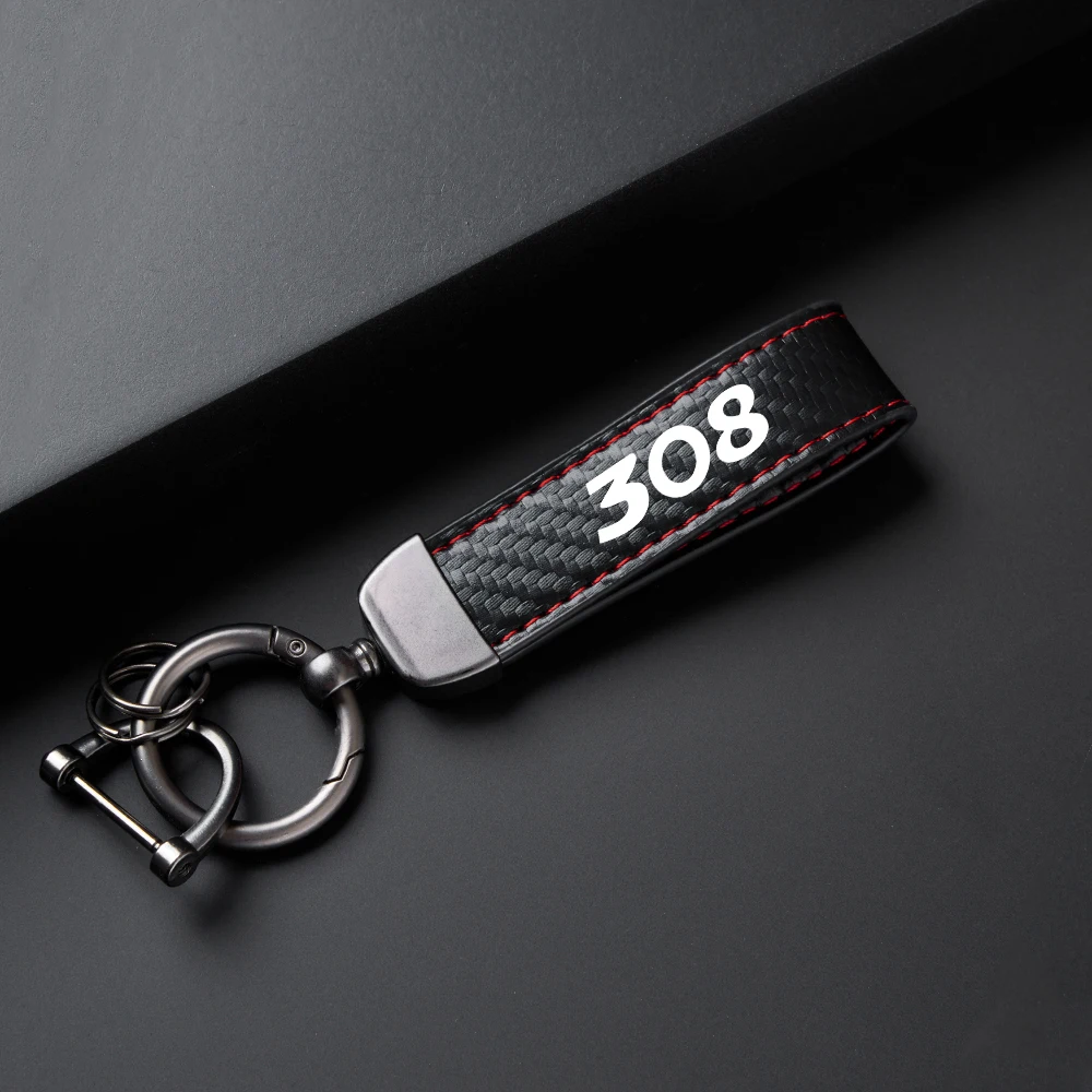 Car Keychain Logo Keyring Accessories For Peugeot 206 207 208 301 307 308 T9 406 407 508 2008 3008 5008 108 RCZ 607 4008 301 306