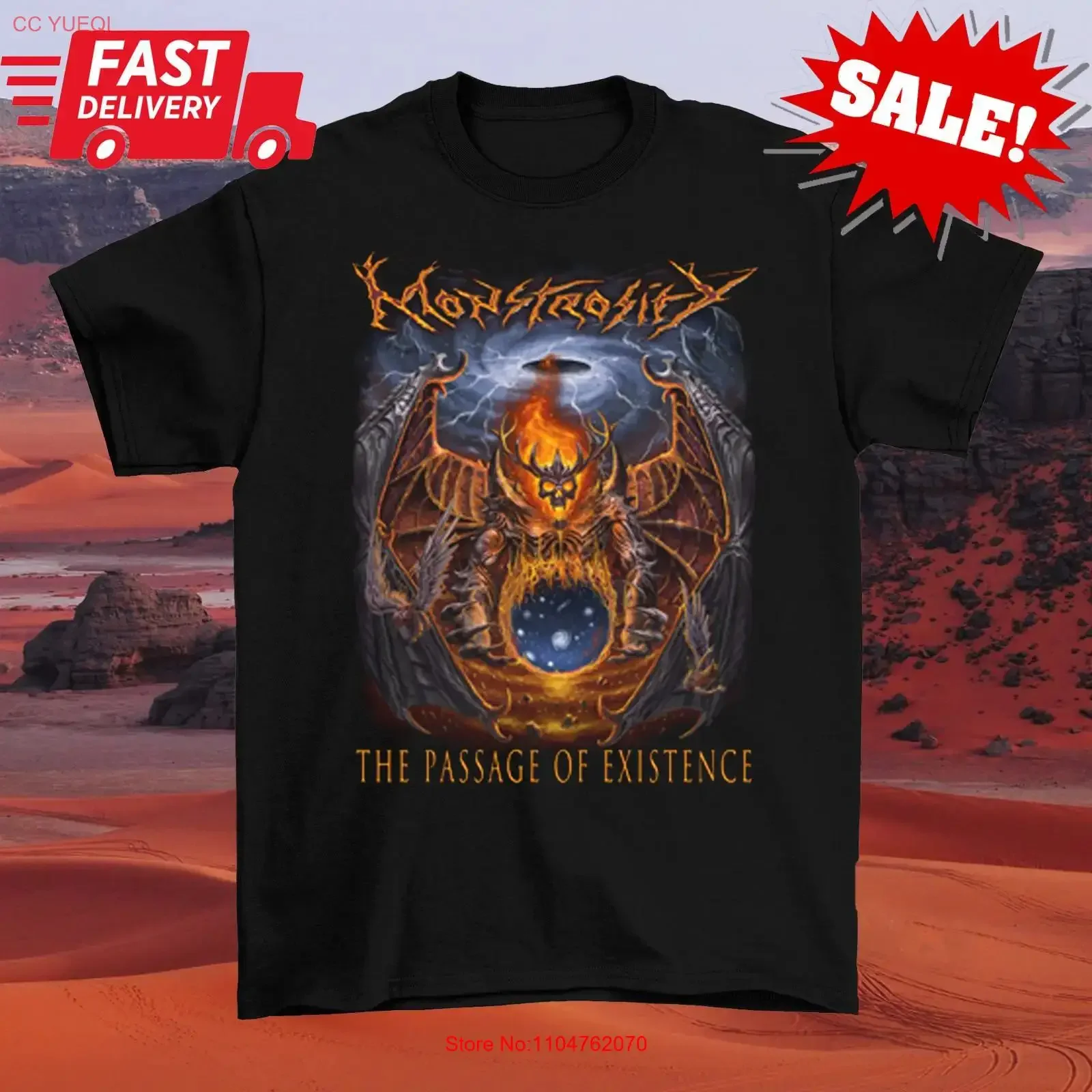 Monstrosity The Passage of Existence T Shirt Black S 5XL JU674 vintage Washed Comfortable fashion Versatile