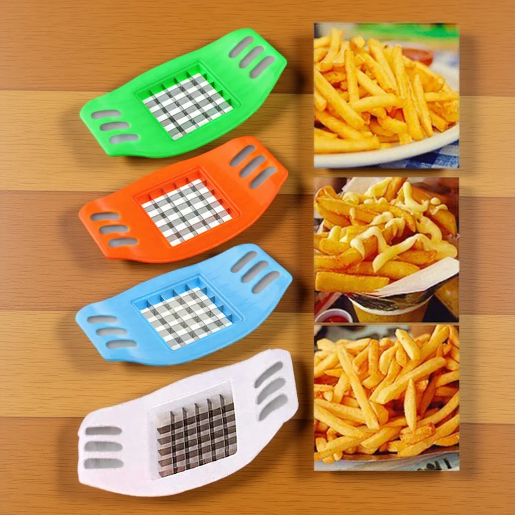 

White Potato Cutter Slicer Stainless Steel Vegetable Cutting Device Home Kitchen Tool Easy Use Clean Sanitary DIY