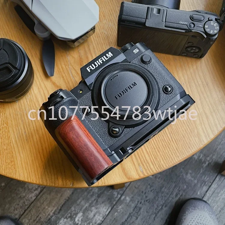 King Original: Suitable for Fuji XH2s Camera Wooden Handle Aluminum Alloy Base X-H2s X-H2 Universal