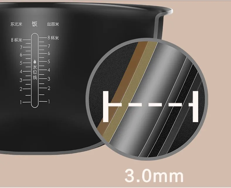 Panela interna para panela de arroz, acessórios para xiaomi mijia, hfc02cm, 4l, 1 parte