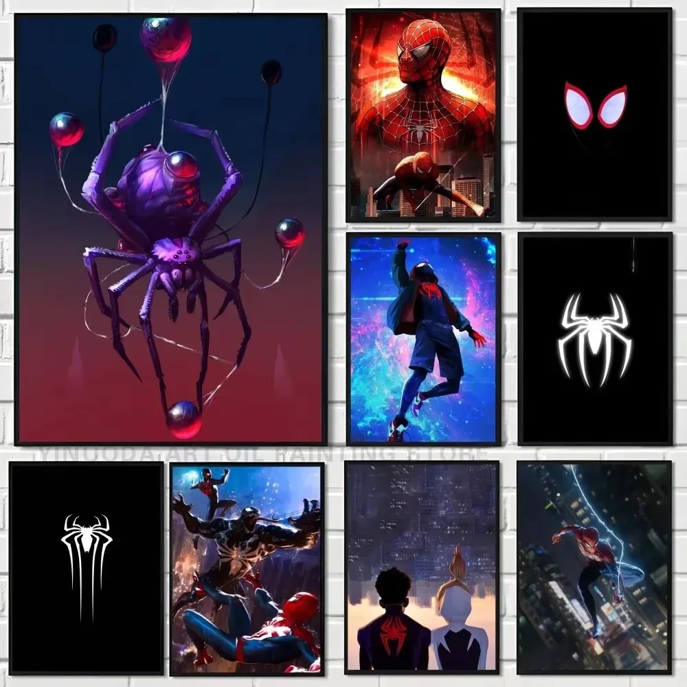Póster de Disney Marvel Anime S-spider Man, pintura en lienzo, imagen impresa, arte, cafetería, Bar, sala de estar, decoración de pared del hogar
