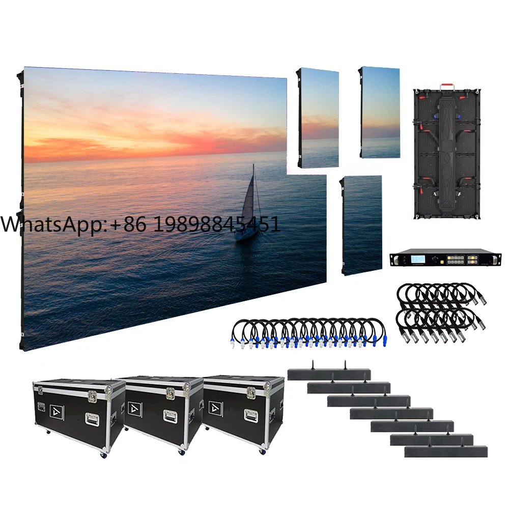 

HD Outdoor Full Color P3.91P4.81 Stage Backdrop Rental LED Video Wall Panel 500x500mm Indoor LED Screen Display for Church