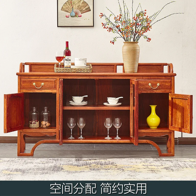 خزانة طعام من خشب الصندل الأحمر على شكل قنفذ من خشب الماهوجني، خزانة مشروبات جدارية لمطعم خشب الورد الصيني الجديد