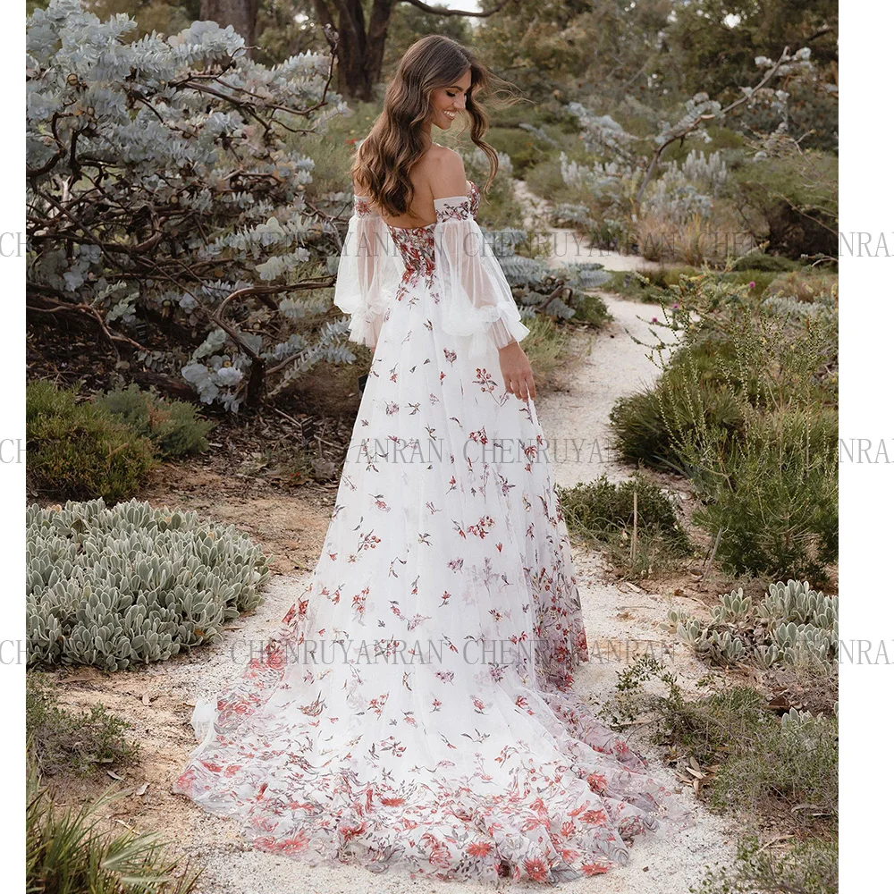Plus Size Wedding Dresses For Bride Sweetheart A-line Bridal Gowns Detachable Puff Sleeve Applique Brides dress Customized
