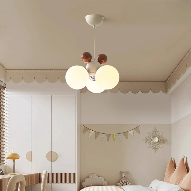 Kids Room Pendant Light Cream Style Balloon Cartoon Ceiling Lamp for Boys Girls Bedroom Lighting Decorative Fixture