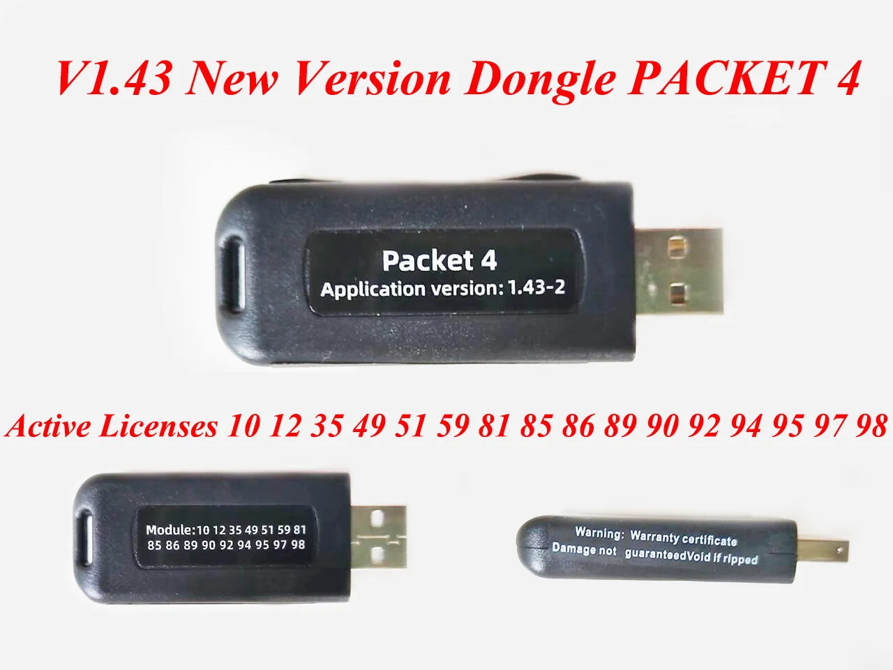 

V1.43New Version Dongle PACKET 4 License Supports Hardware SM2 Pro PCM tuner PCM-Flash Programador ECU Programming Tunning Tools