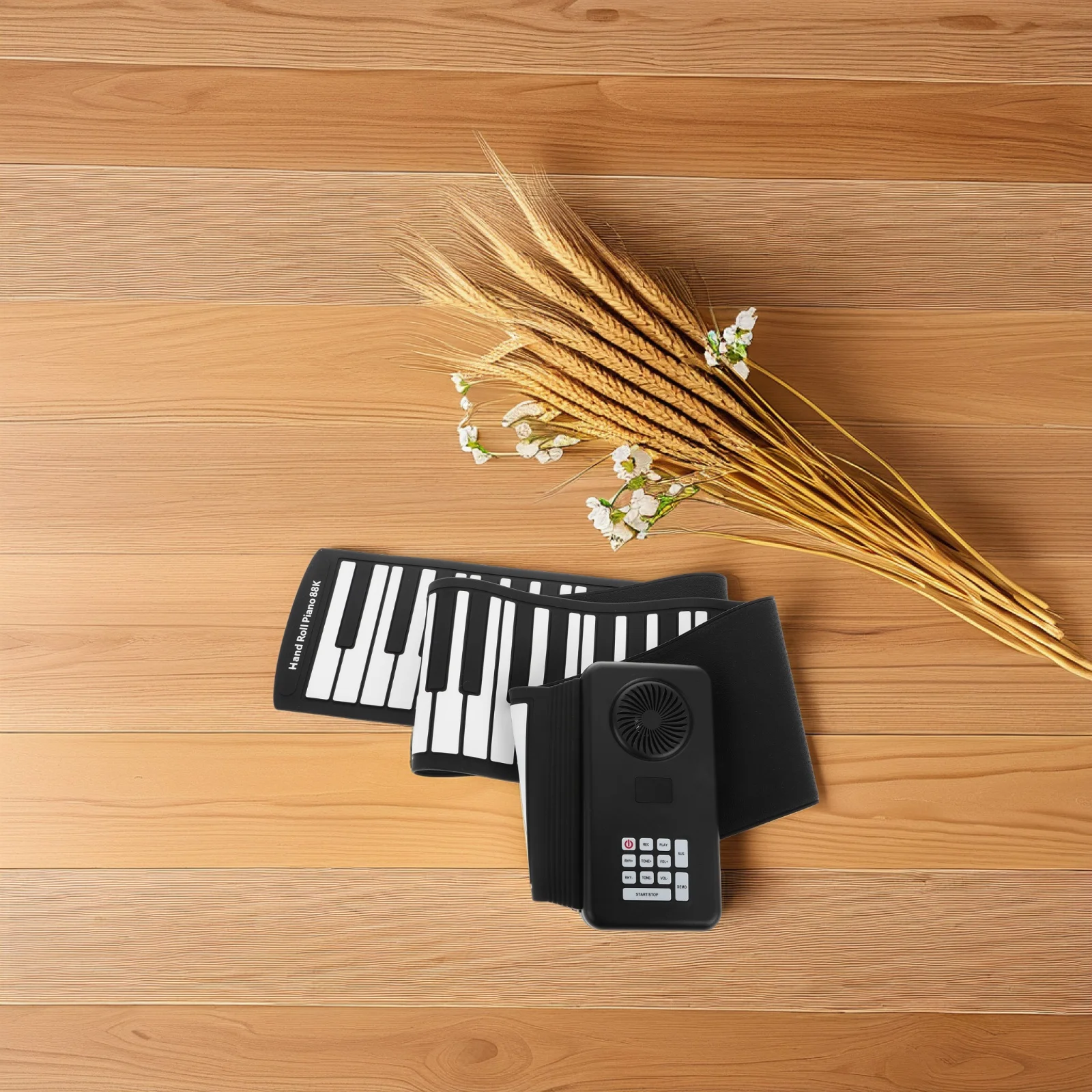 88 touches H roulé Piano pliable clavier électronique Portable voyage Silicone Gel intégré haut-parleur alimenté