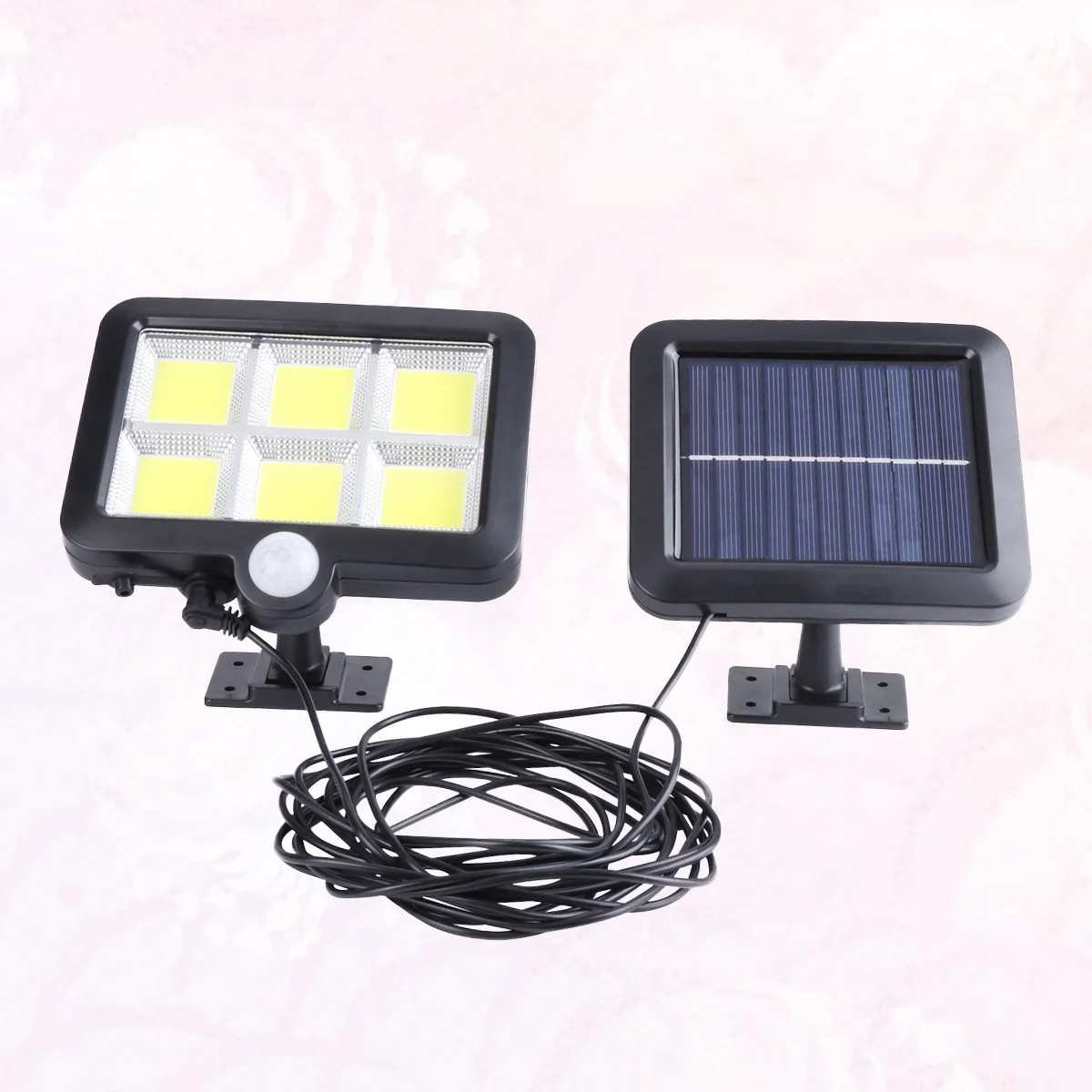 120 Cob الشمسية الاستشعار الجدار مصباح السوبر مشرق Ip65 مقاوم للماء في الهواء الطلق سبليت تصميم 5 متر تمديد خط لحديقة سياج سطح السفينة #6