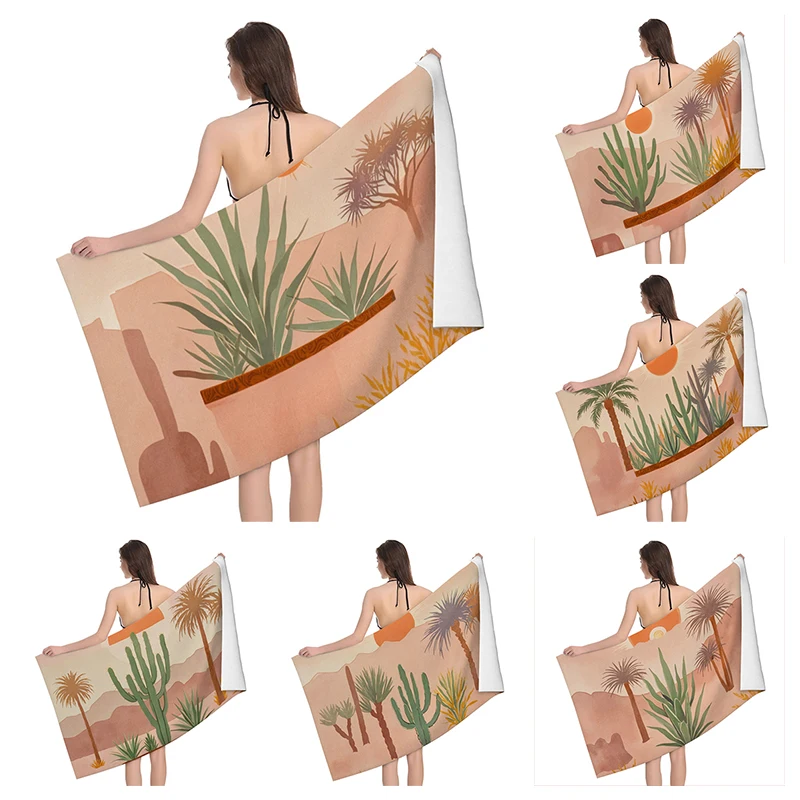 

Home bath towels for the body towels bathroom quick drying microfiber beach man large sports towel Fruit plant boho simple ins